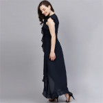 Black Ruffled Maxi Dress
